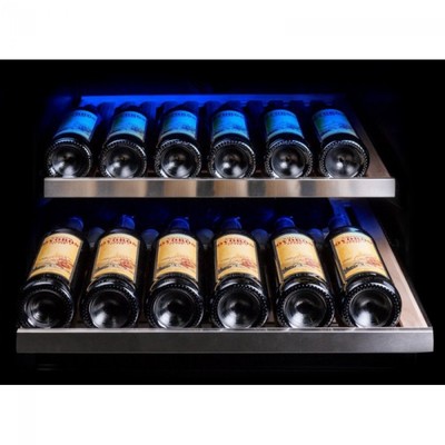 Двухзонный винный шкаф DUNAVOX DX-94.270DBK фото 3