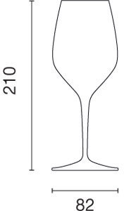 Бокалы Italesse Vertical Medium для красного и белого вина (4 бокала) фото 1