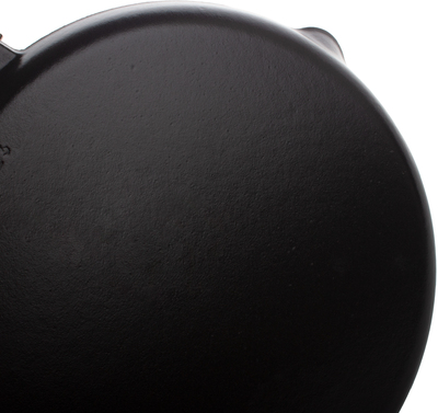 Сковорода гриль, круглая, чугунная с эмалированным покрытием, цвет черный (25,5х25,5х3 см) фото 2