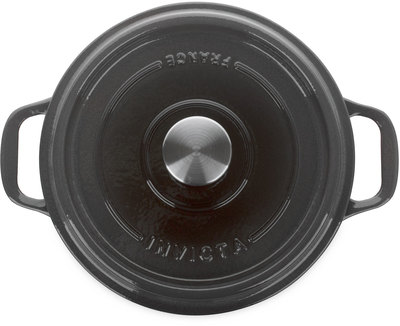 Кастрюля с крышкой чугунная с эмалированным покрытием, цвет темно-серый (22 см, 3,1 л) фото 5
