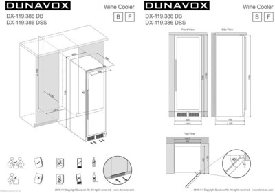 Двухзонный винный шкаф DUNAVOX DX-119.386DSS фото 1